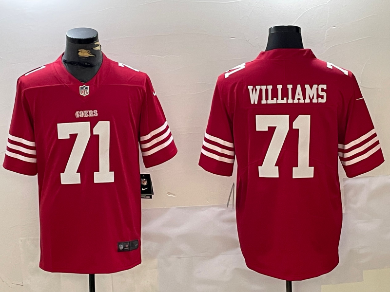 Men's San Francisco 49ers #71 Trent Williams White Vapor Untouchable Limited Stitched Football Jersey Men's San Francisco 49ers #71 Trent Williams White Vapor Untouchable Limited Stitched Football Jersey